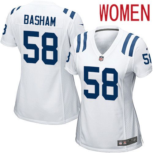 Women Indianapolis Colts #58 Tarell Basham Nike White Game NFL Jersey